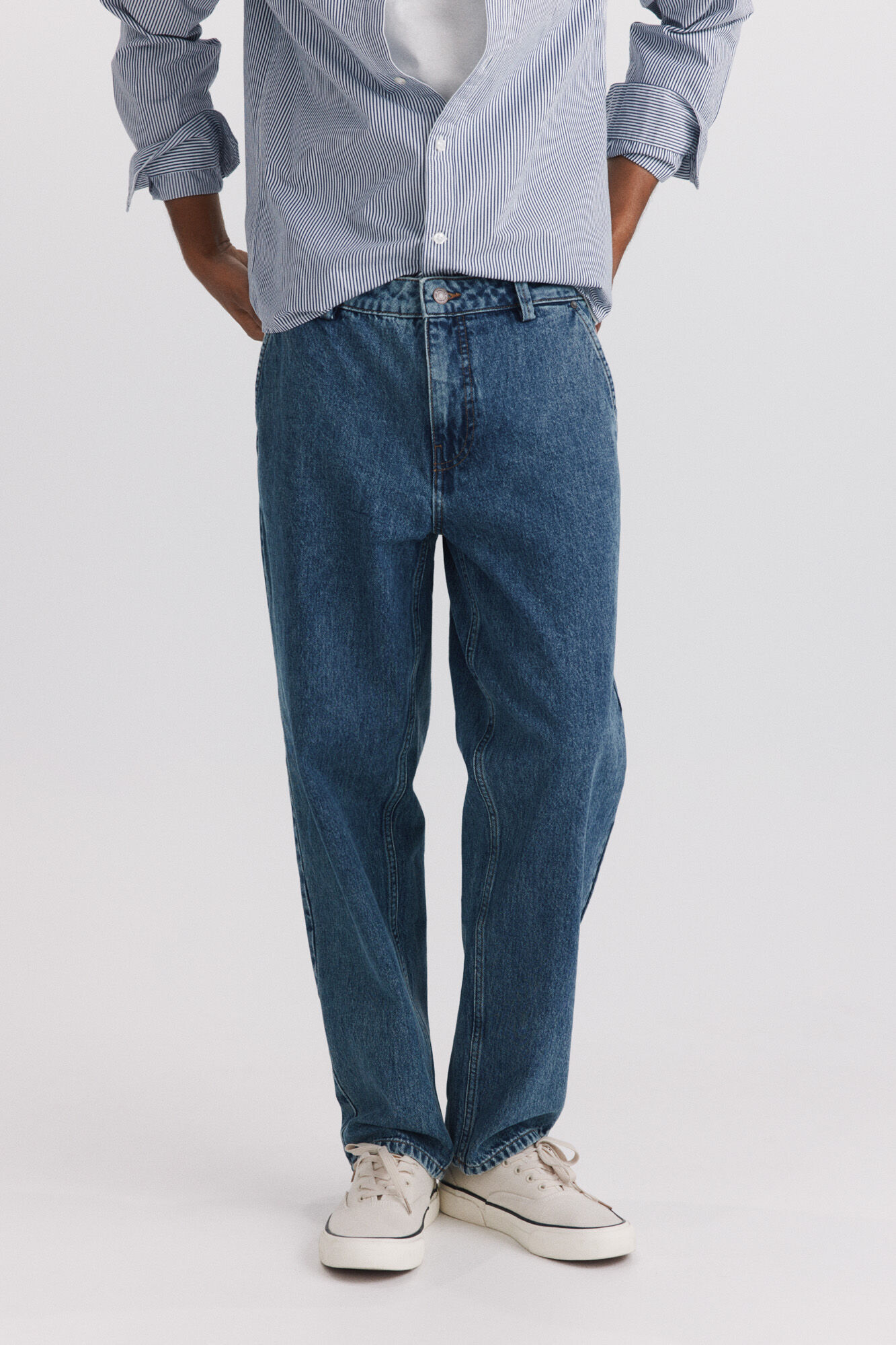 Springfield Pantal&oacute;n chino de mezclilla azul