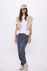 Springfield Pantalón jogger tejido circular gris