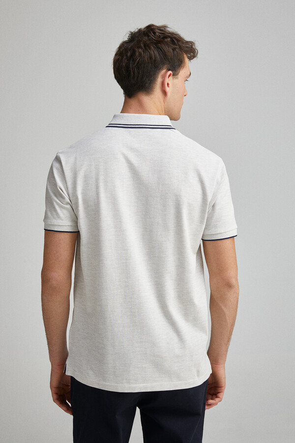 Springfield Polo piqué detalles contraste regular fit gris