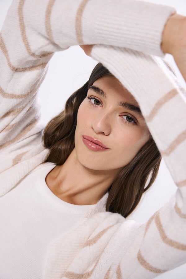 Springfield Cárdigan largo abierto café