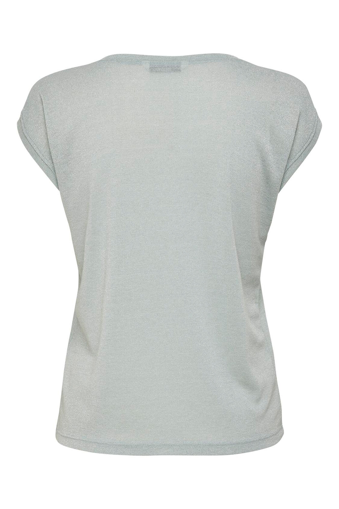 Only Playera manga corta de lurex natural