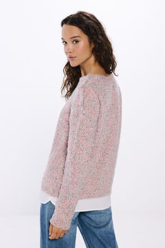 Springfield Playera chenilla combinada botones hombro rosa