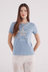 Springfield Playera gráfica marina turquesa