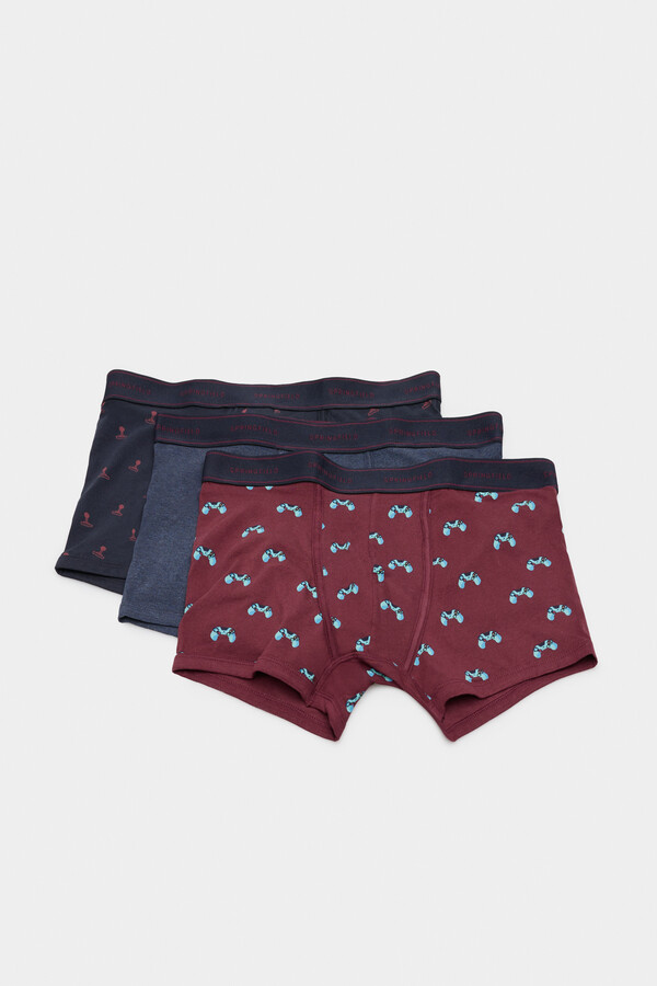 Springfield Pack 3 boxers estampado play rojo