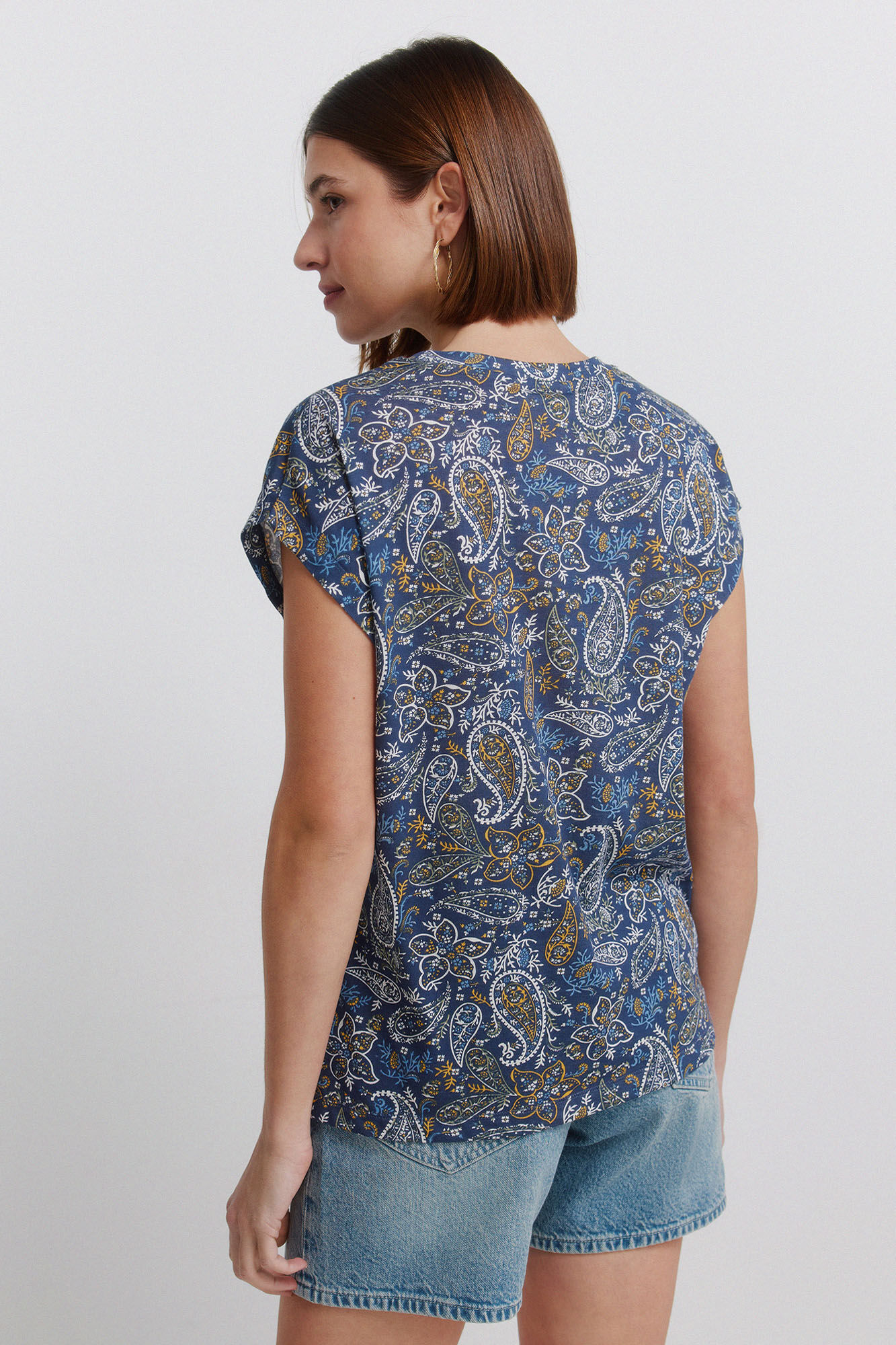 Springfield Playera de manga corta estampada marino