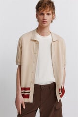 Springfield C&aacute;rdigan con estructura de rayas posicionales beige