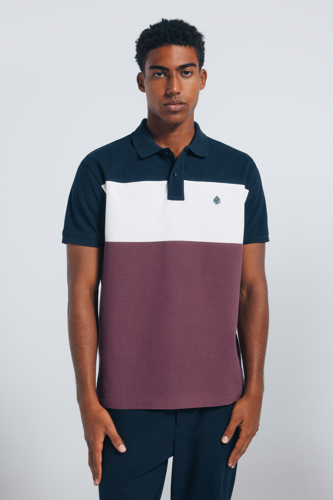 Springfield Polo regular fit en piqu&eacute; color block