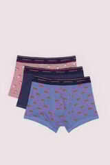 Springfield Pack 3 bóxeres estampados fucsia
