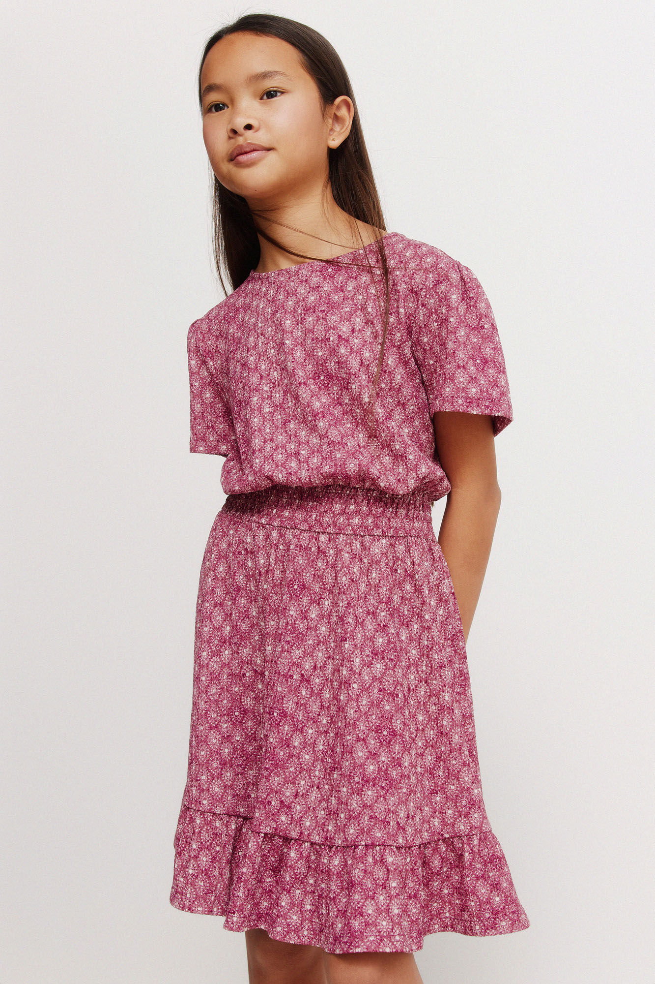 Springfield Kids Vestido manga corta IKAT para ni&ntilde;a