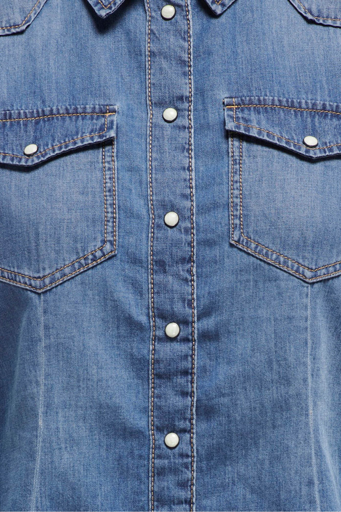 Only Camisa denim de manga larga azulado