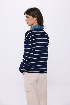 Springfield Playera chenilla rayas azul