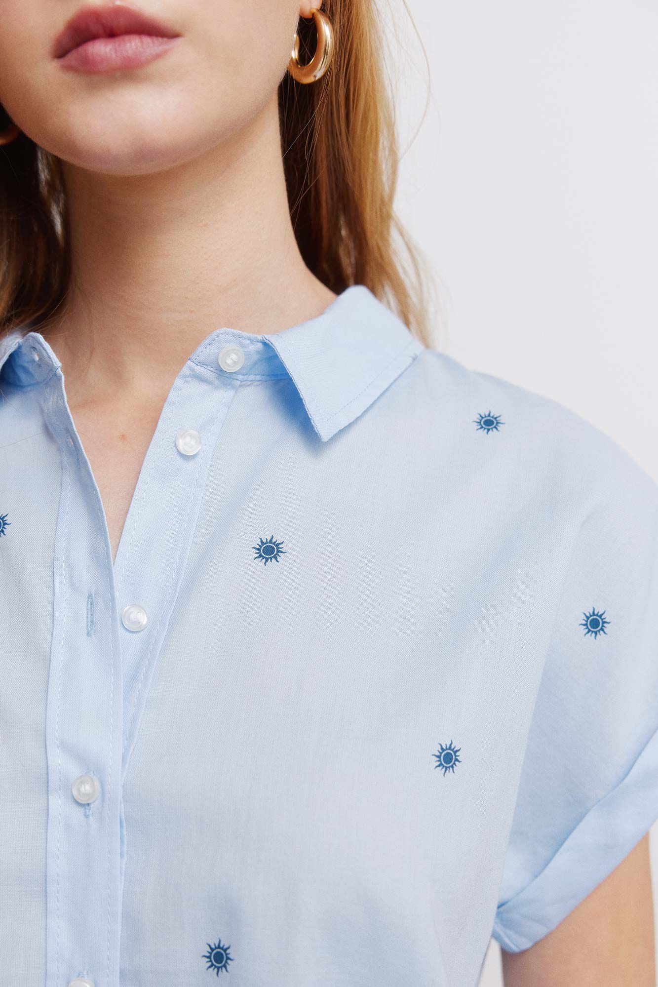 Springfield Camisa b&aacute;sica oxford azul tinta