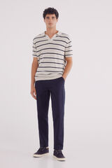 Springfield Pantalón chino comfort slim fit azul