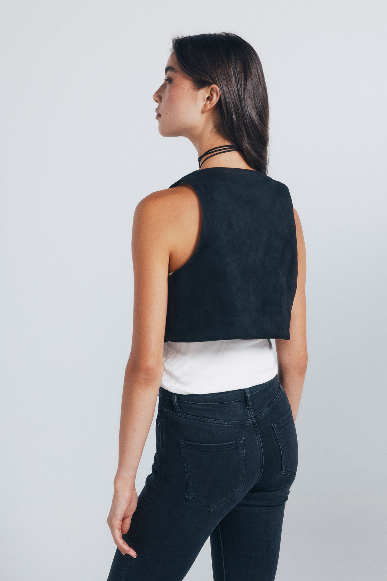 Springfield Chaleco tachuelas met&aacute;licas negro