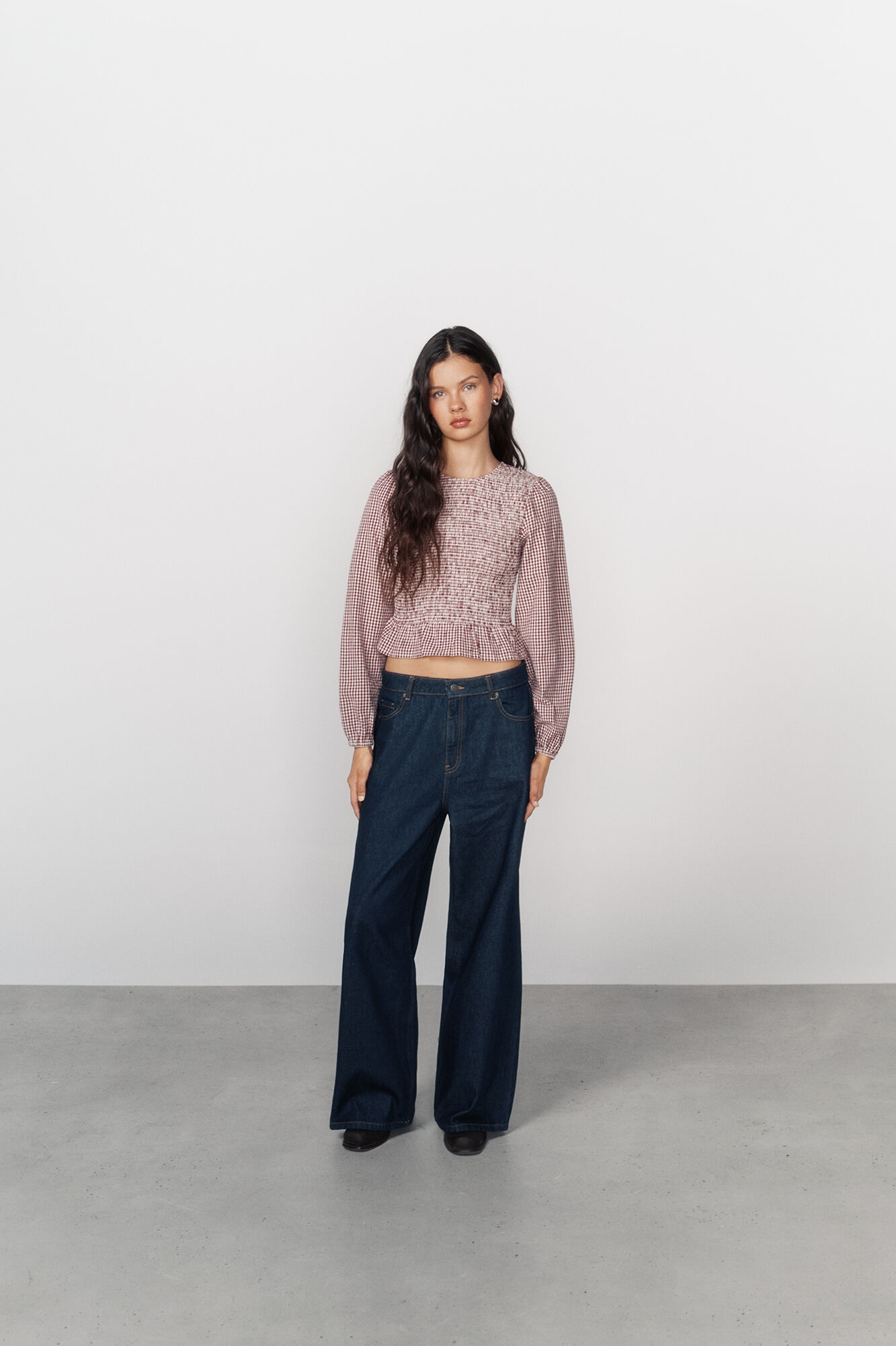 High Spirits Blusa Plaidie p&uacute;rpura