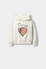 Springfield Kids Sudadera con capucha Snoopy para ni&ntilde;a marfil