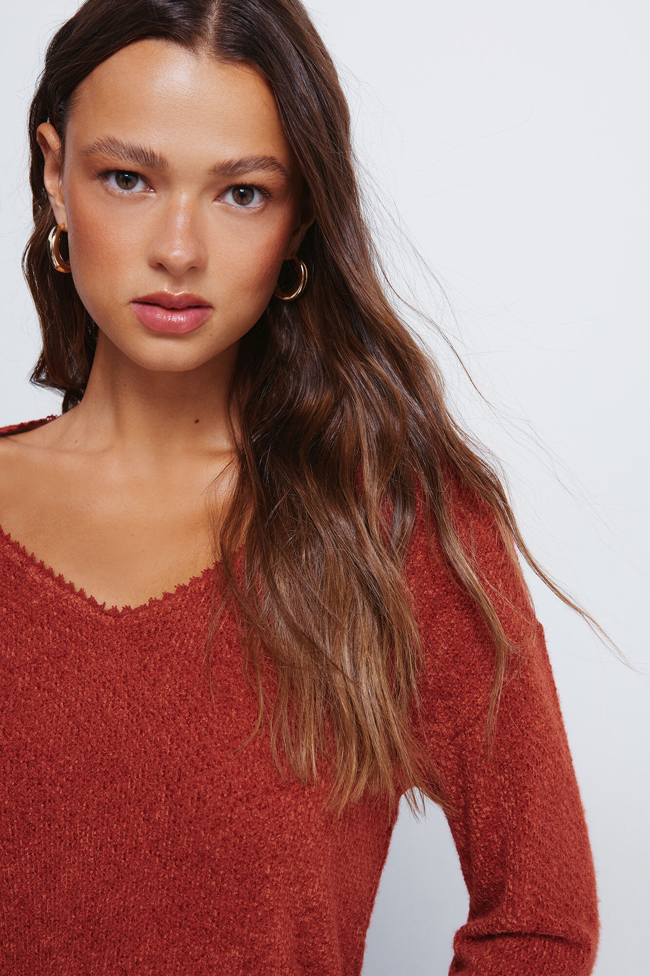 Springfield Jersey chenilla escote puntilla