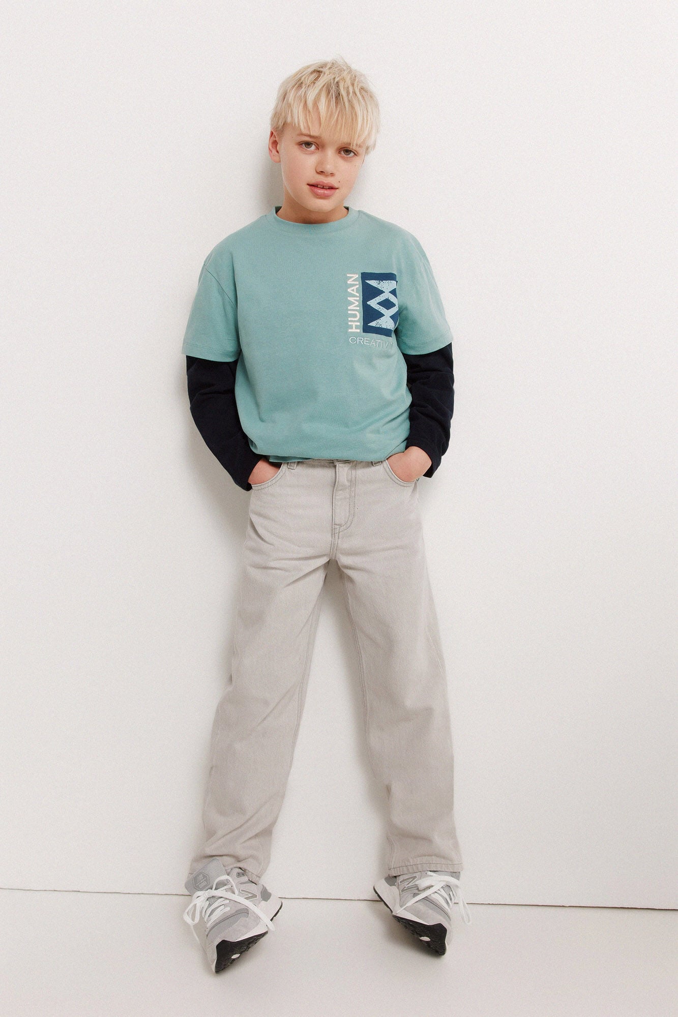 Springfield Kids Playera manga corta Creativity para ni&ntilde;o turquesa