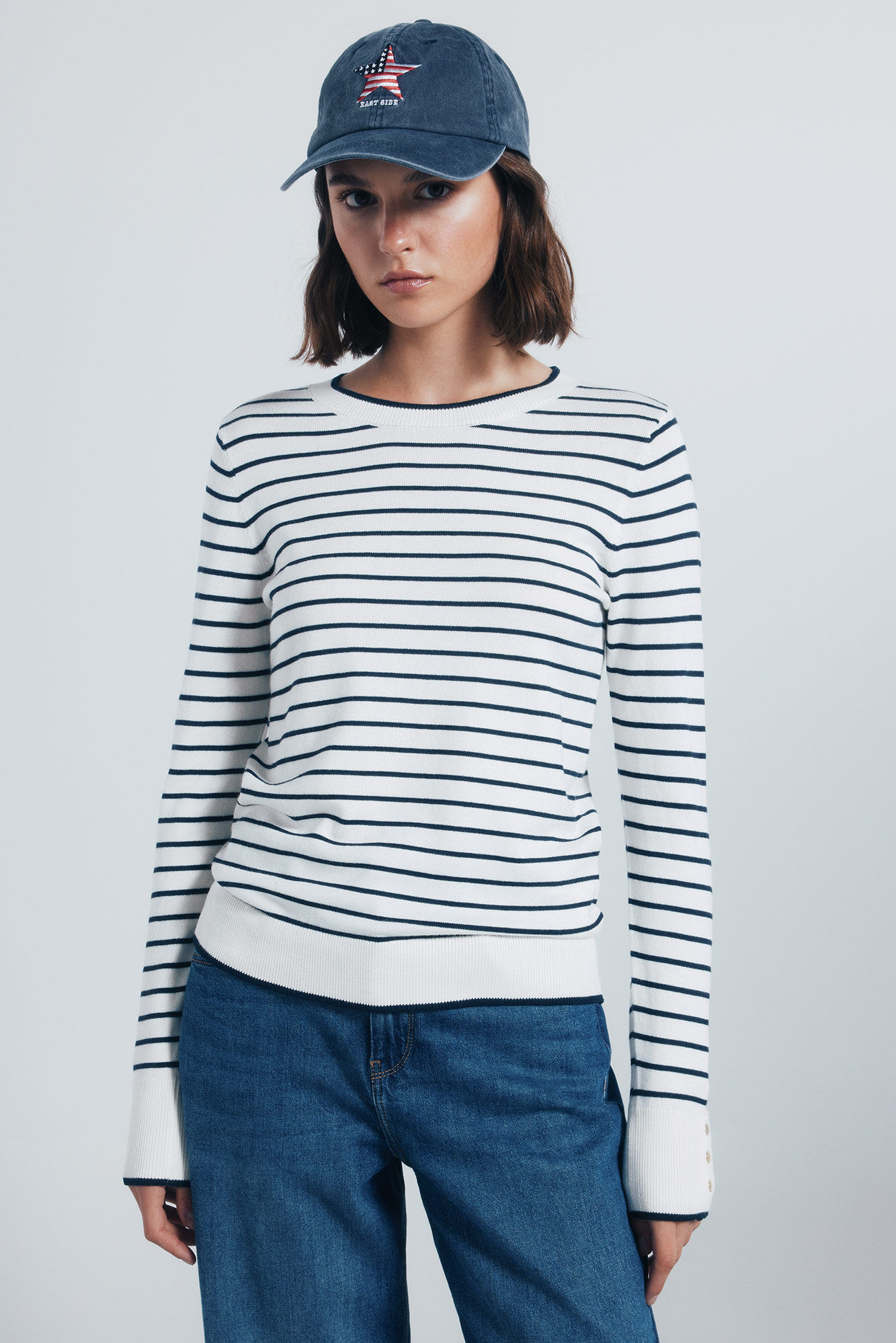 Springfield Su&eacute;ter fino botones pu&ntilde;os