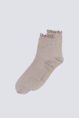 Springfield Calcetín largo lurex amarillo