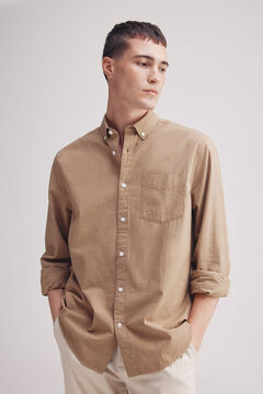 Springfield Camisa seersucker beige