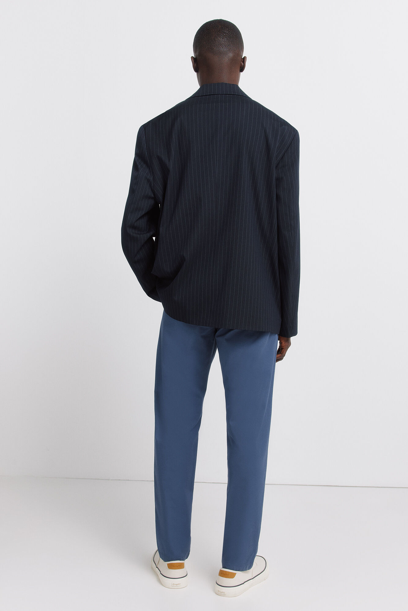 Springfield Pantal&oacute;n chino slim fit de estructura comfort azul mezcla