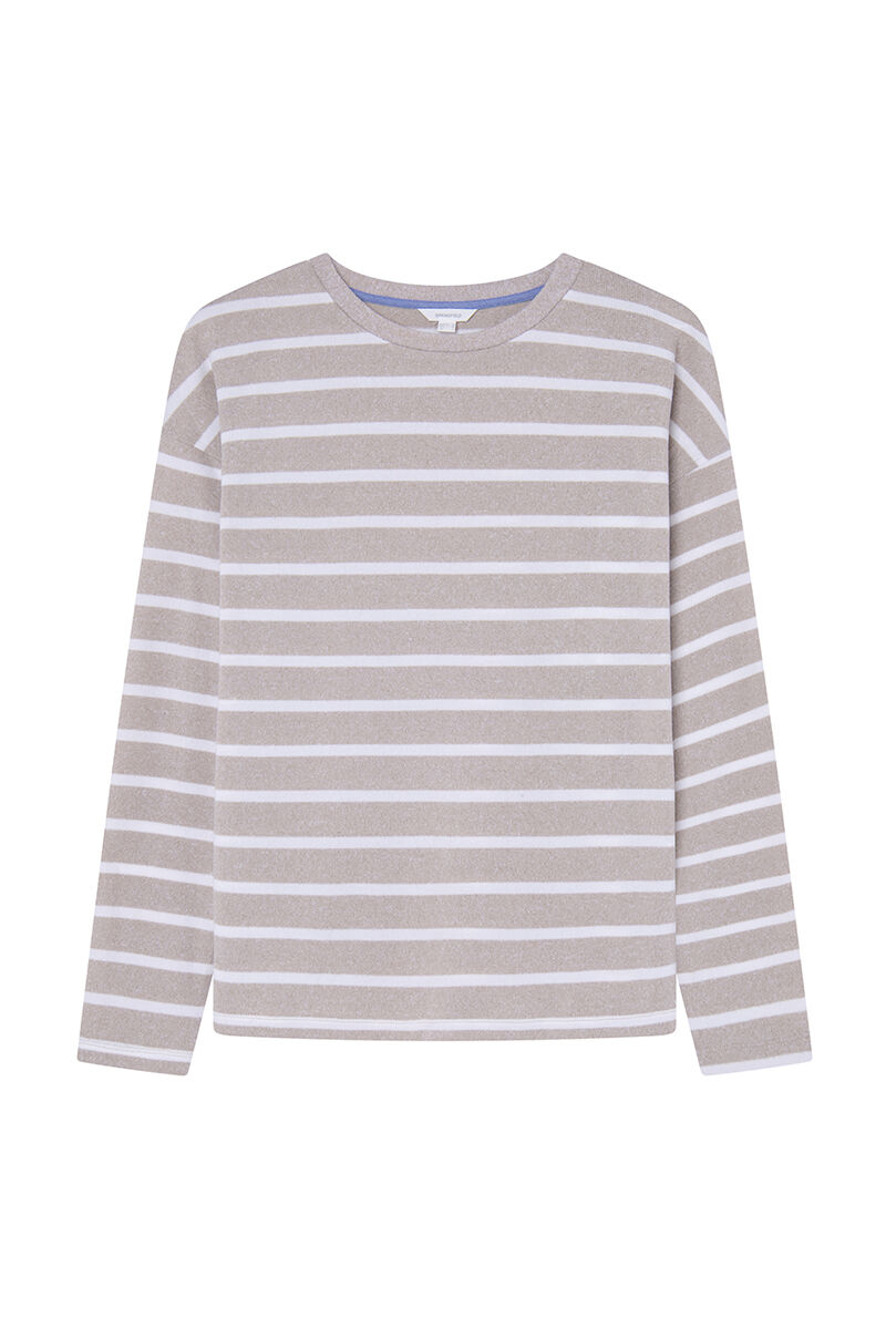 Springfield Playera Rayas Punto Cortado gris