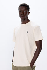 Springfield Playera básica cuello redondo blanco