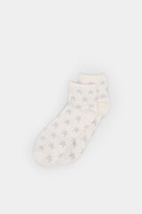 Springfield Calcetín corto estrellas lurex beige