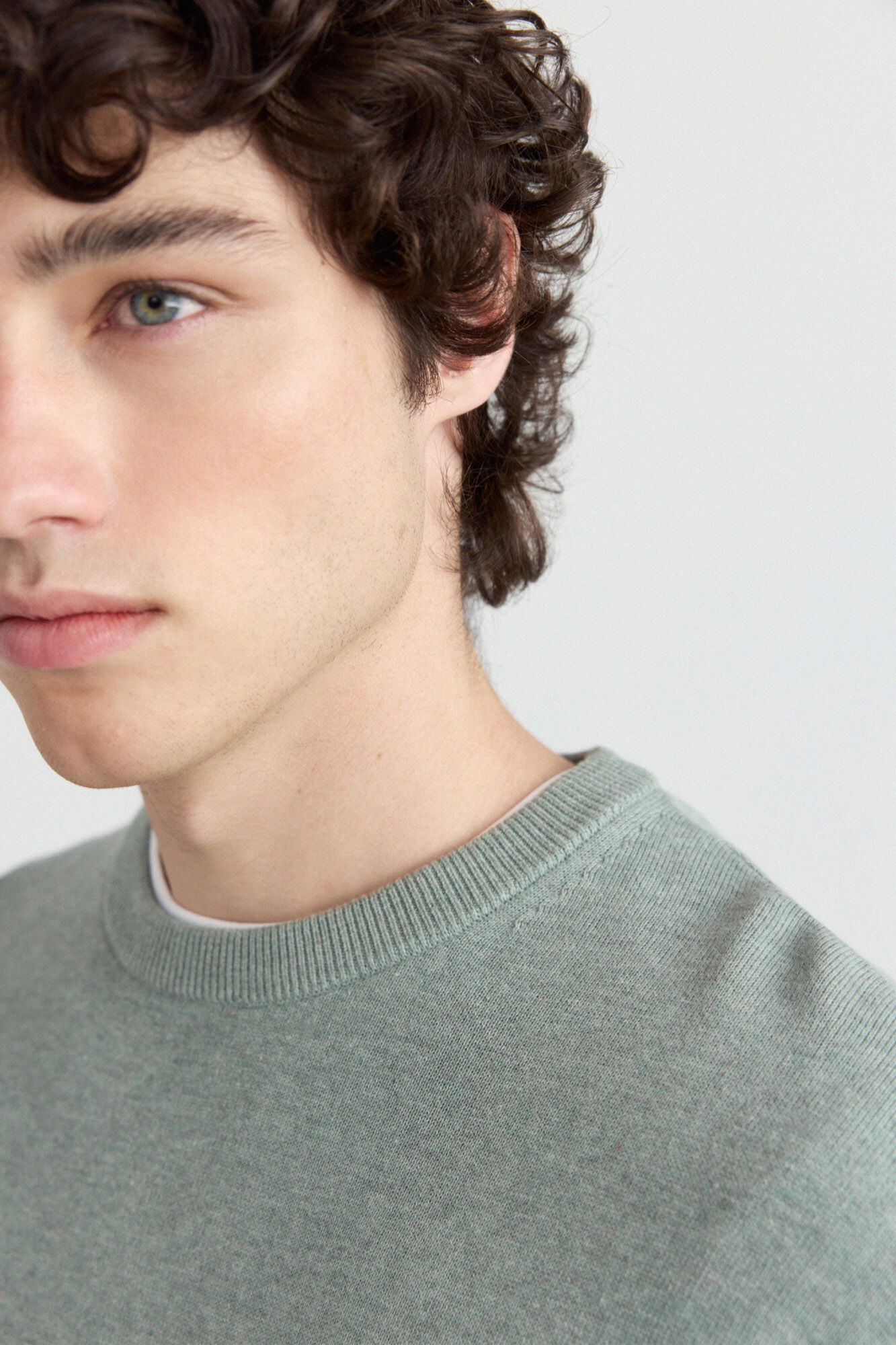 Springfield Su&eacute;ter b&aacute;sico cuello redondo verde