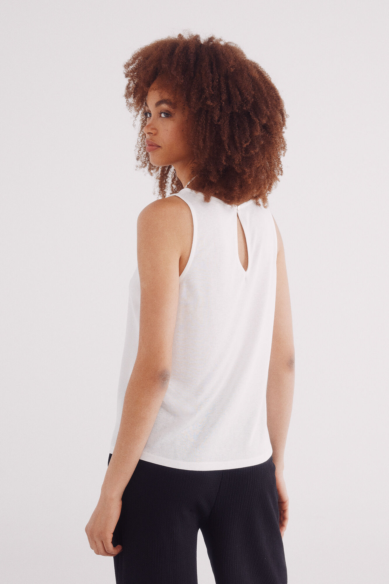 Springfield Playera lisa bimateria blanco