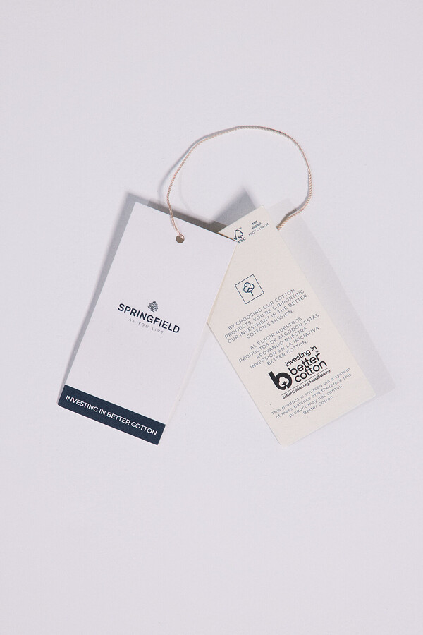 Springfield Playera gráfica algodón manga vuelta natural