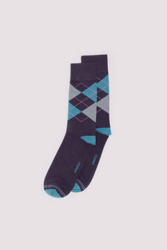 Springfield Calcetín jacquard rombos marino