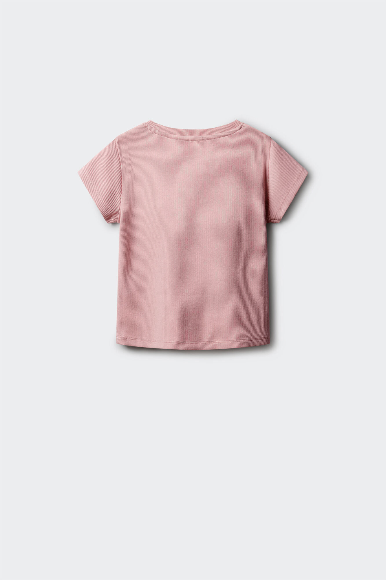 Springfield Kids Playera de manga corta acanalada para ni&ntilde;a rosa