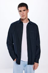 Springfield Camisa estructura tinte en prenda azulado