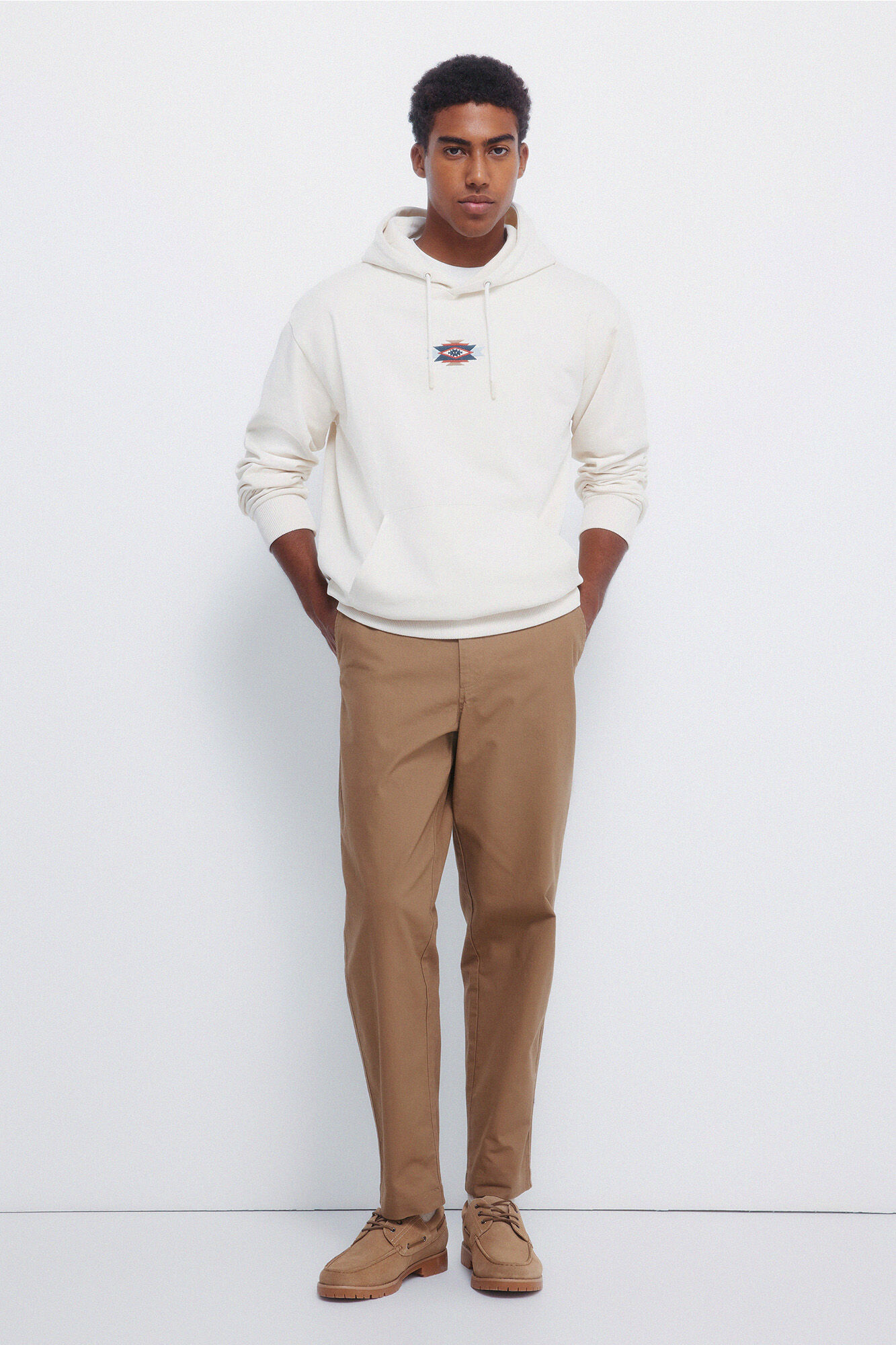 Springfield Sudadera con capucha blanco