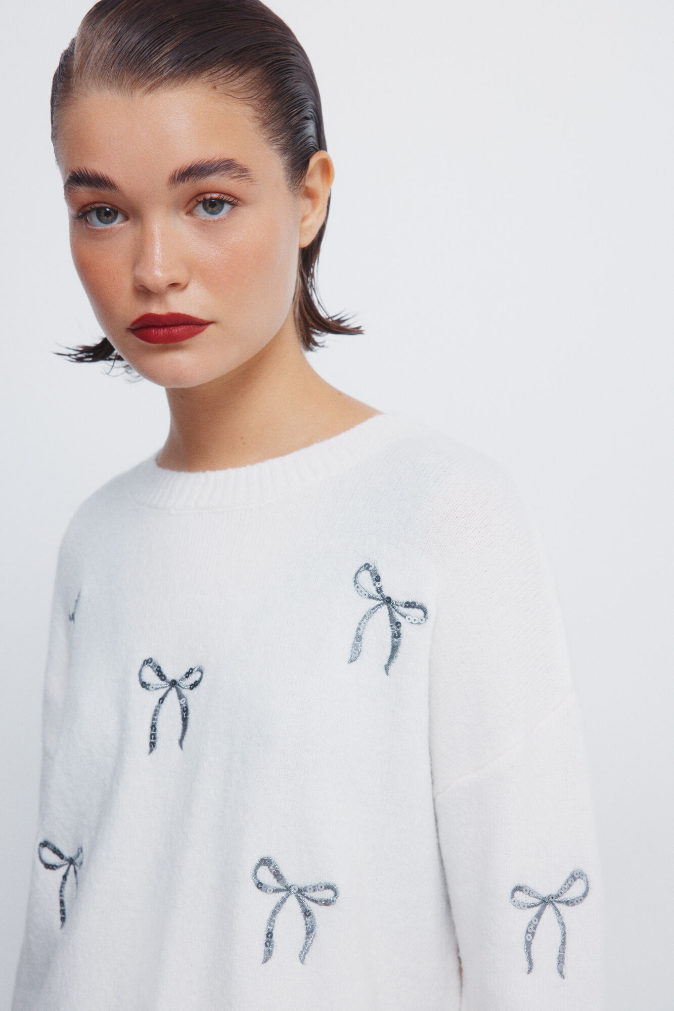 Springfield Jersey con lazos de lentejuelas