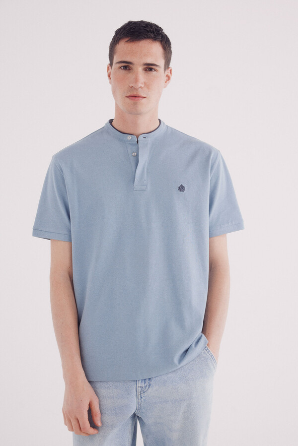 Springfield Polo piqué mao regular fit azul mezcla