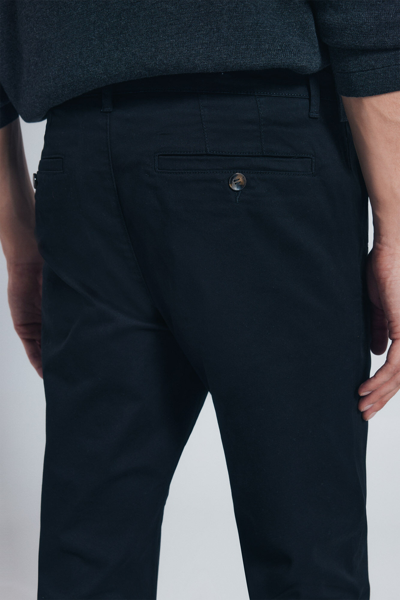 Springfield Pantal&oacute;n slim fit lavado negro