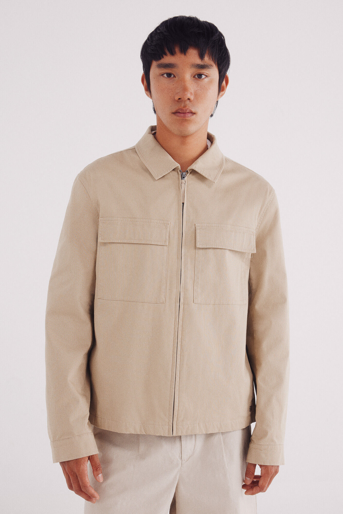 Springfield Sobrecamisa algod&oacute;n beige