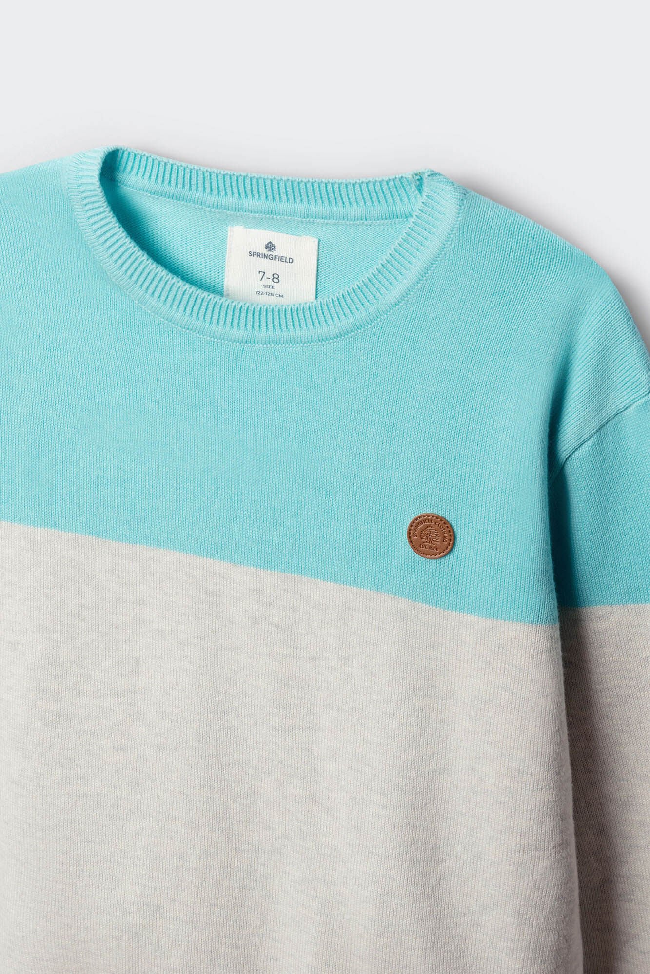 Springfield Kids Su&eacute;ter color block para ni&ntilde;o gris