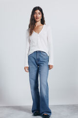 Springfield Jeans wide leg azul