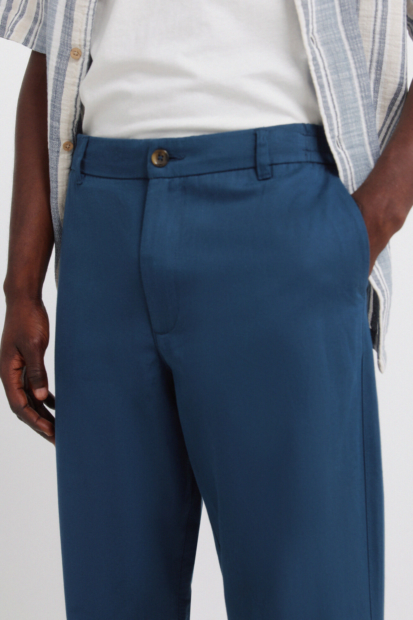 Springfield Pantal&oacute;n chino relaxed fit azul mezcla