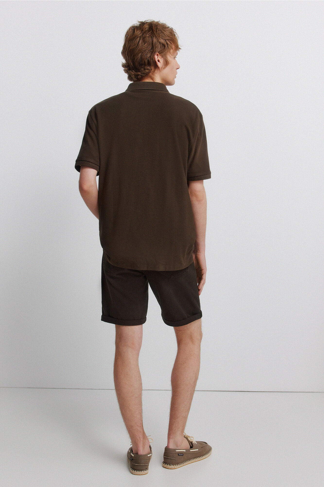 Springfield Bermudas de 5 bolsillos lavadas slim fit caf&eacute;