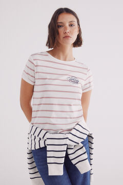 Springfield Playera rayas texto estampado