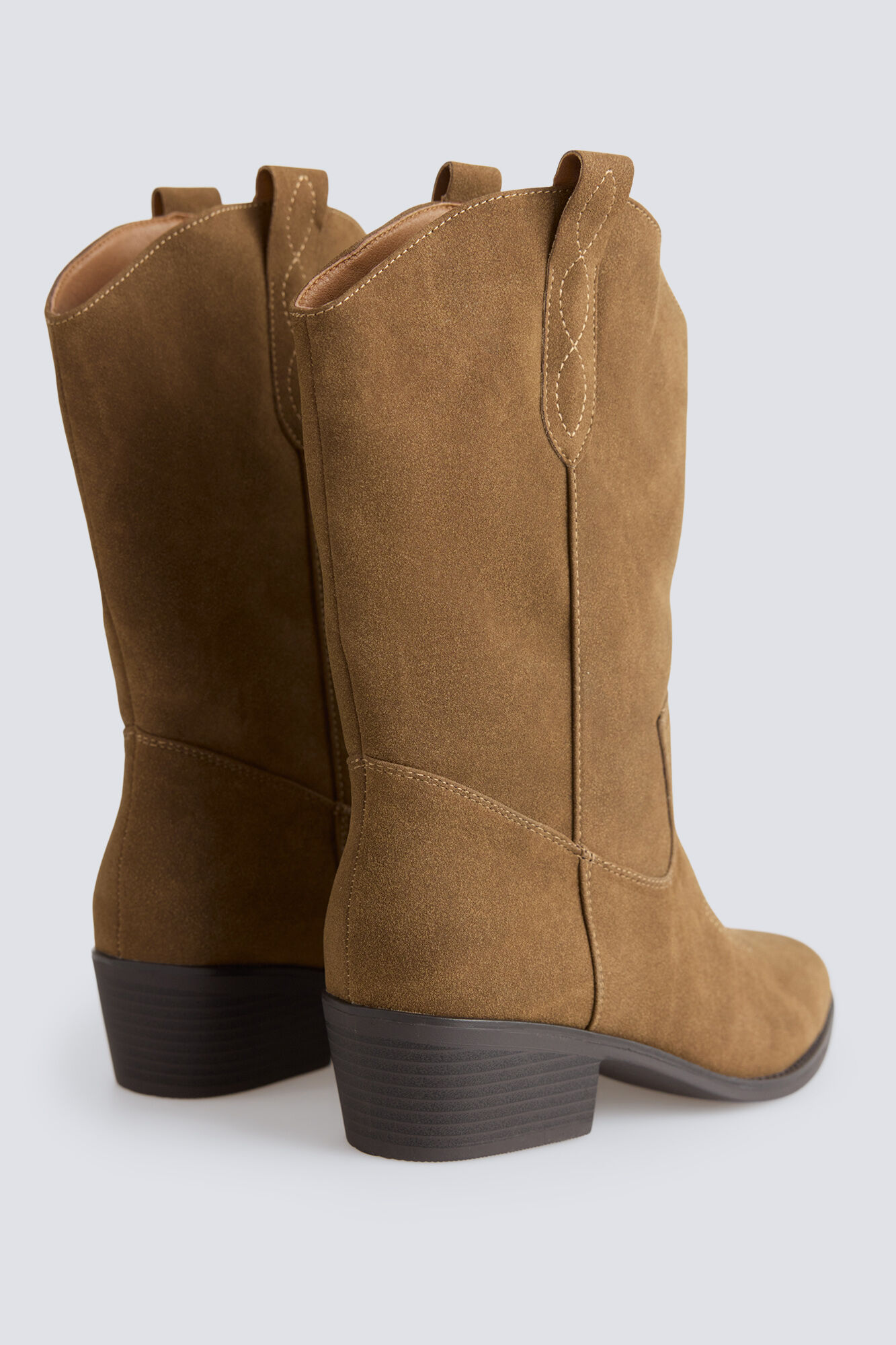Springfield Botas altas cowboy efecto ante caf&eacute;