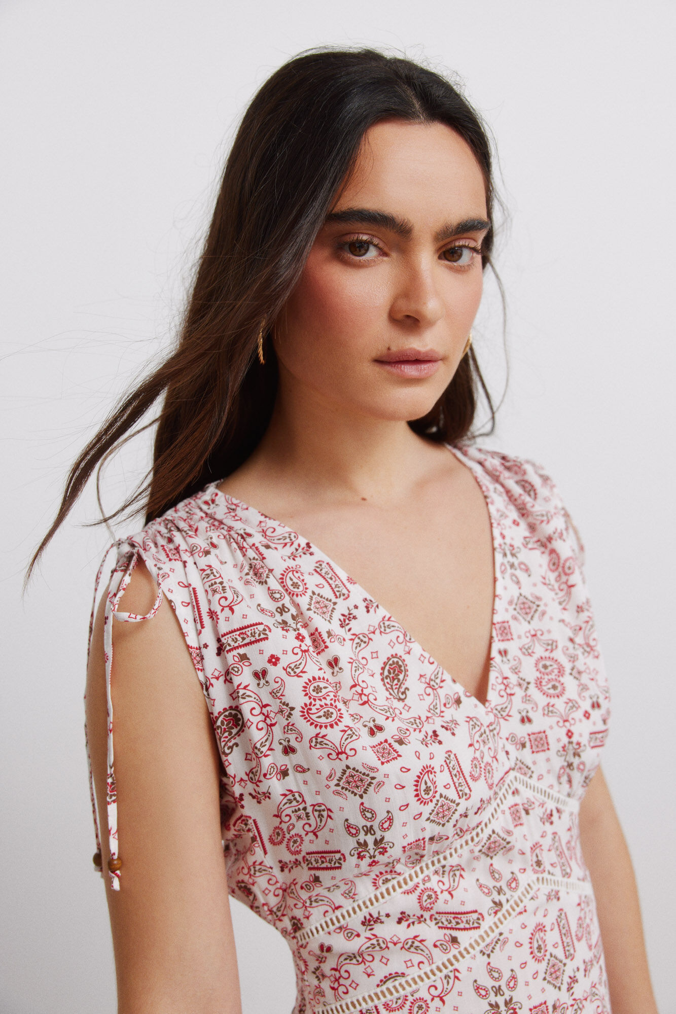 Springfield Vestido midi estampado de lazos