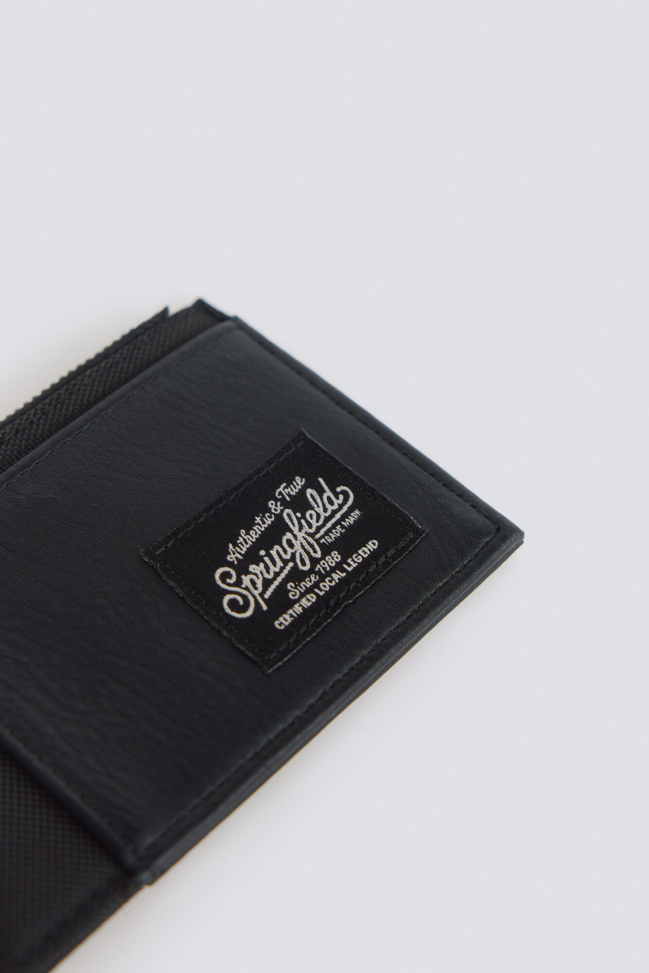 Springfield Monedero tarjetero de efecto piel bicolor