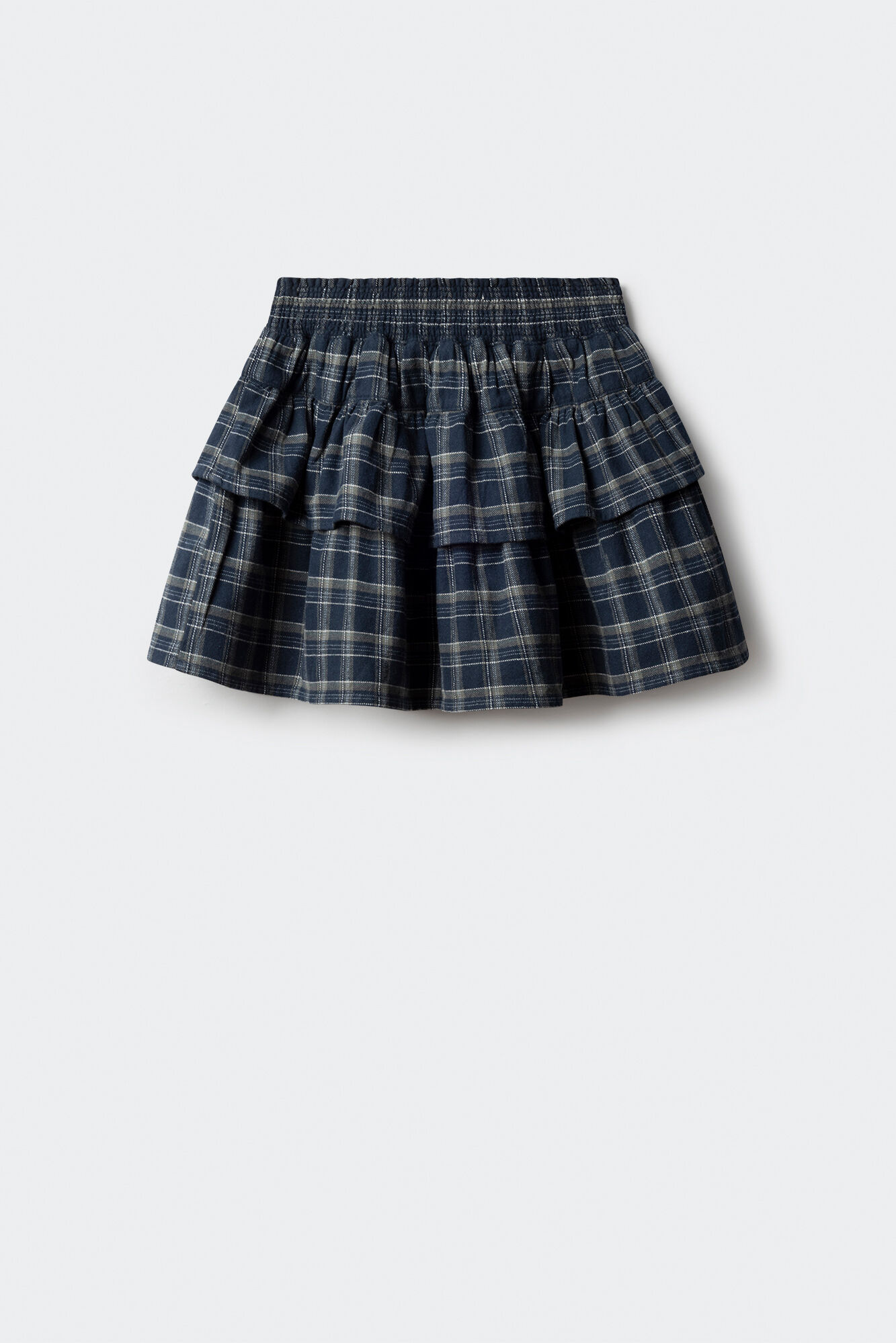 Springfield Kids Falda de cuadros con volantes ni&ntilde;a azul