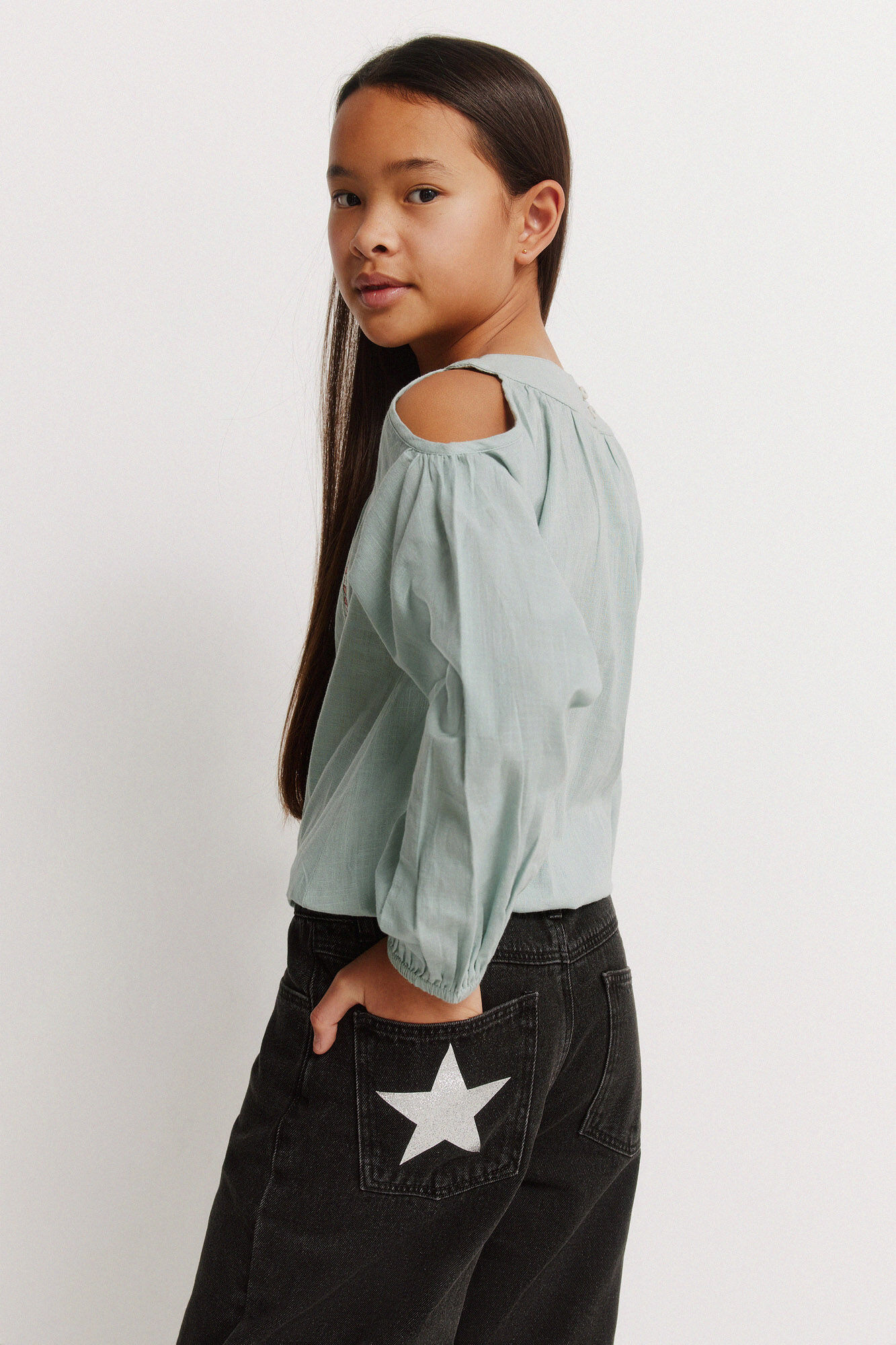 Springfield Kids Jeans de pierna ancha para ni&ntilde;a